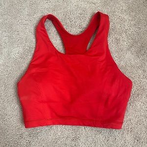 lululemon red sports bra / crop top sz 6